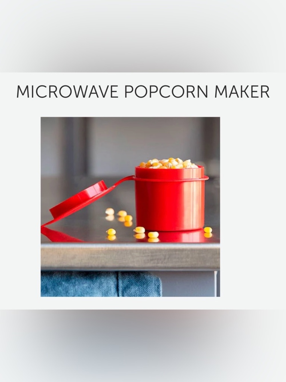 Pampered Chef Red Microwave Popcorn Maker
NEW IN PACKAGING - Picture 5 of 6